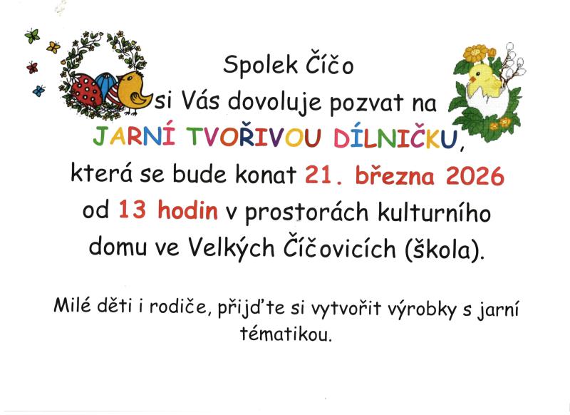 tvořivá dílnička s jarními výrobky